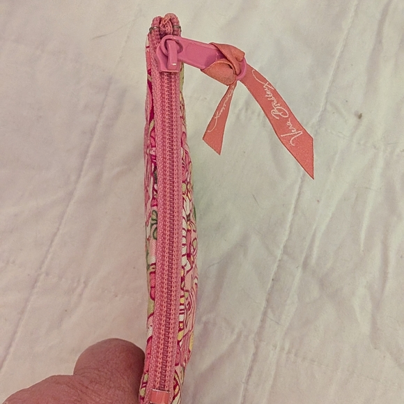 Vera Bradley Pink and Green Floral Cosmetic Bag - Picture 3 of 3